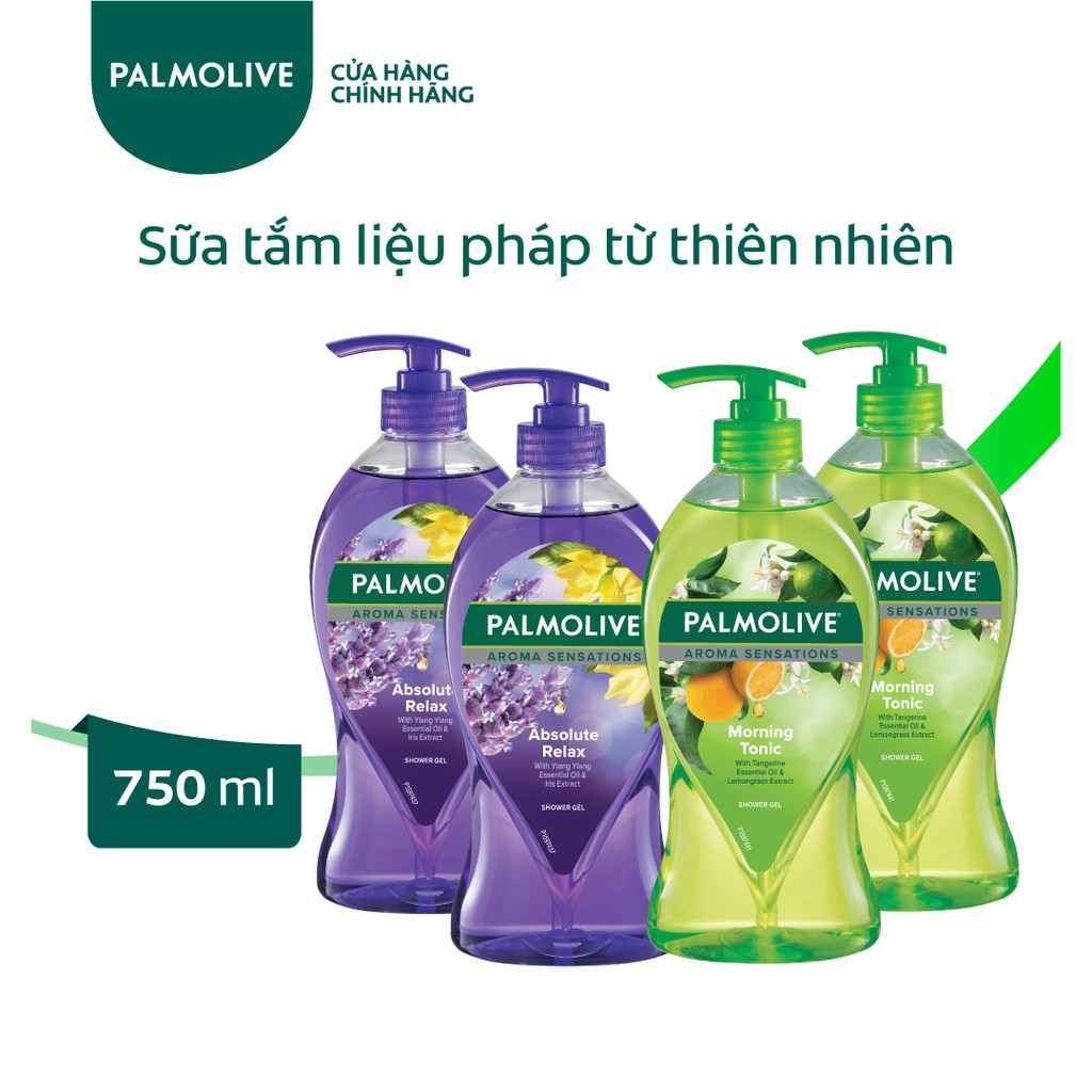 Bộ 2 sữa tắm Palmolive Aroma thư giãn toàn thân 750ml