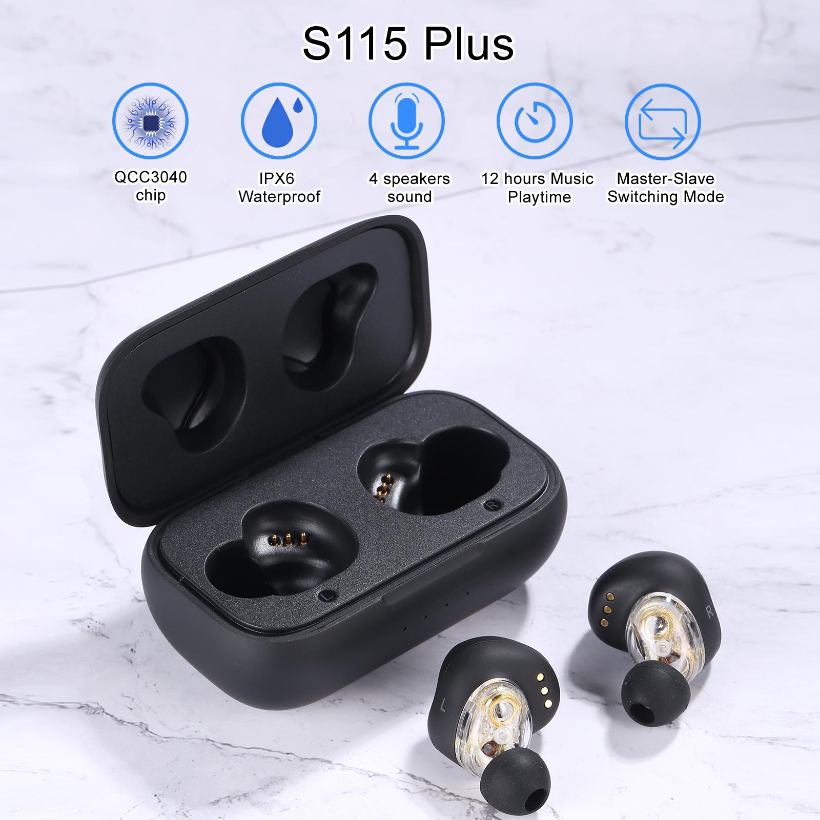 Âm tiết gốc S115 Plus phù hợp cho tai nghe BAST V5.2 Tai nghe không dây Bass của QCC3040 CHIP