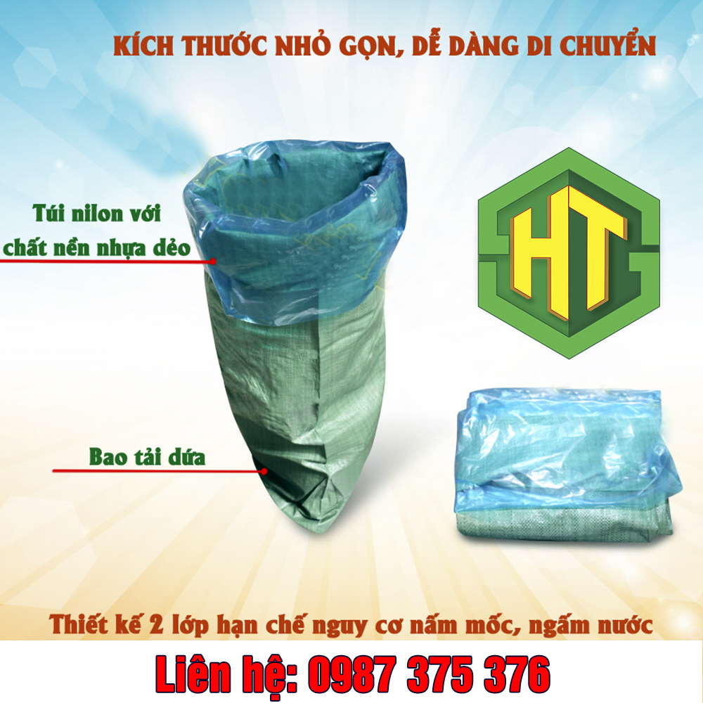 Bao ủ cỏ , ngô... 200kg 80x140cm, có nilon dày