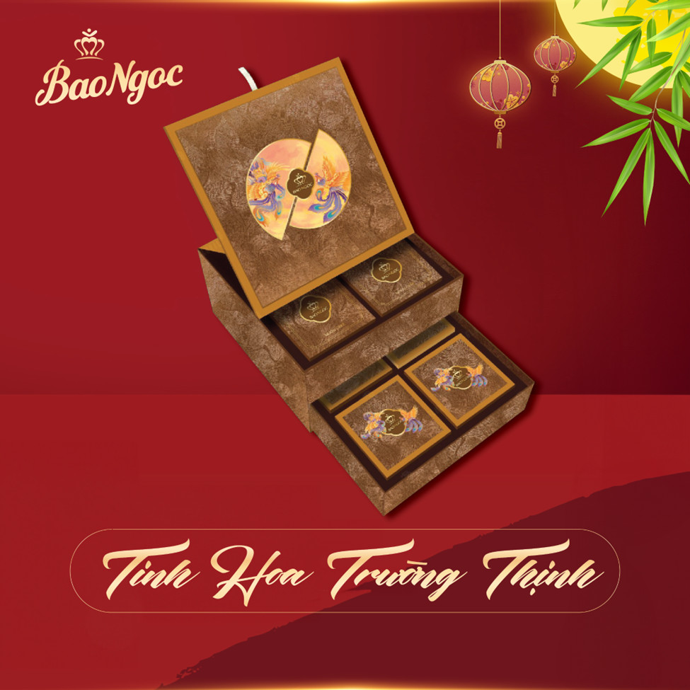 Bánh trung thu cao cấp set bánh &quot;Tinh Hoa Trường Thịnh &quot;hộp 8 bánh