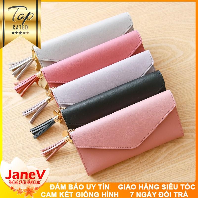 Ví Cầm Tay Nữ Dài Tua Rua Phong Cách Hàn Quốc TVNN173