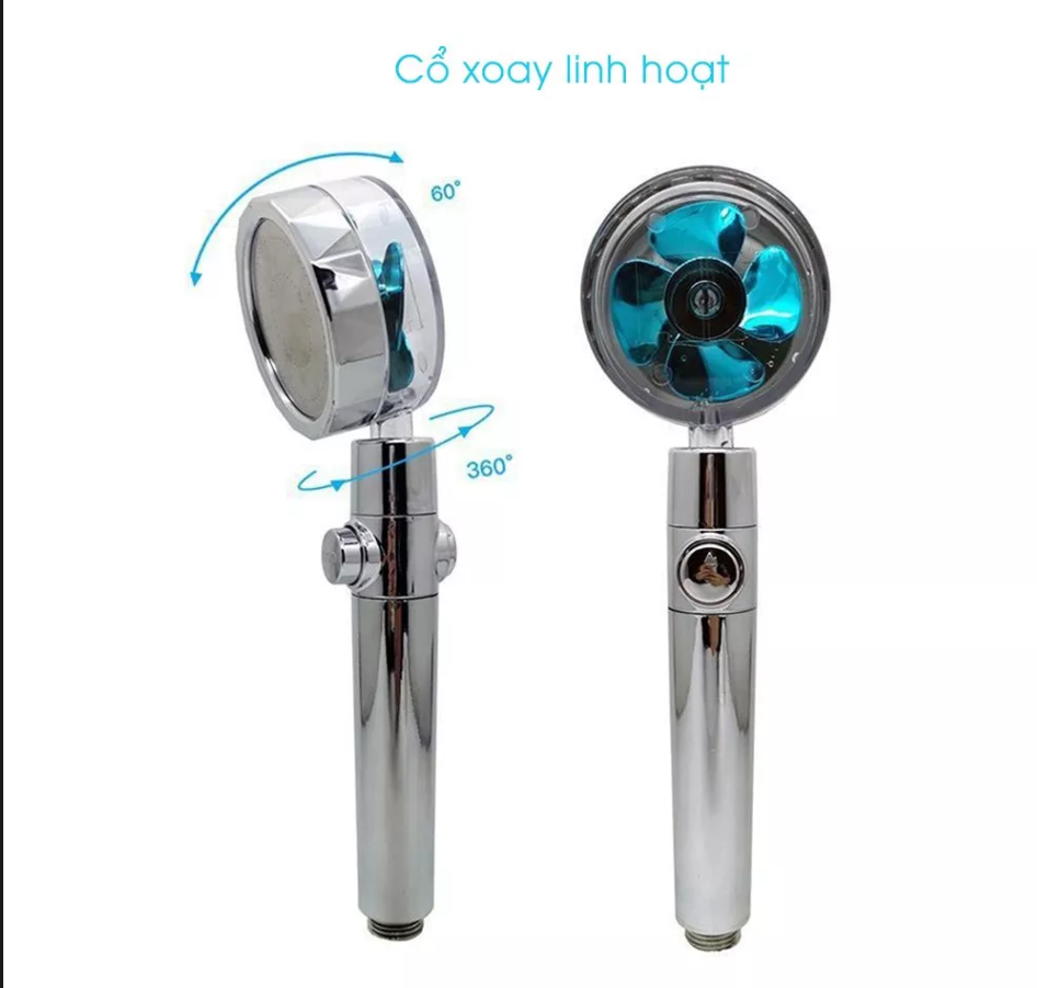 BỘ VÒI SEN TĂNG ÁP CÓ QUẠT NHIỀU CHẾ ĐỘ