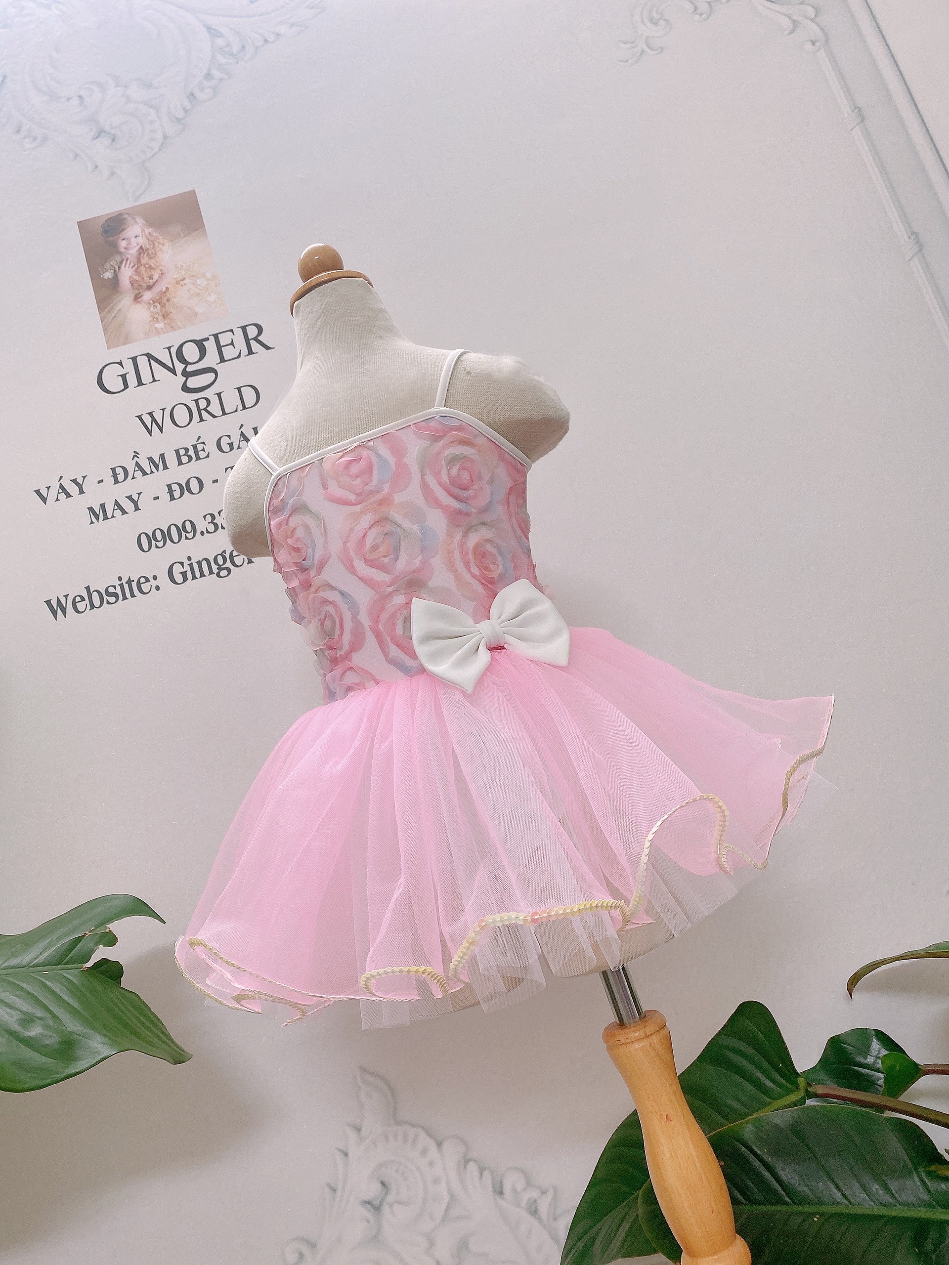 Đầm múa ballet bé gái PD374 Ginger world