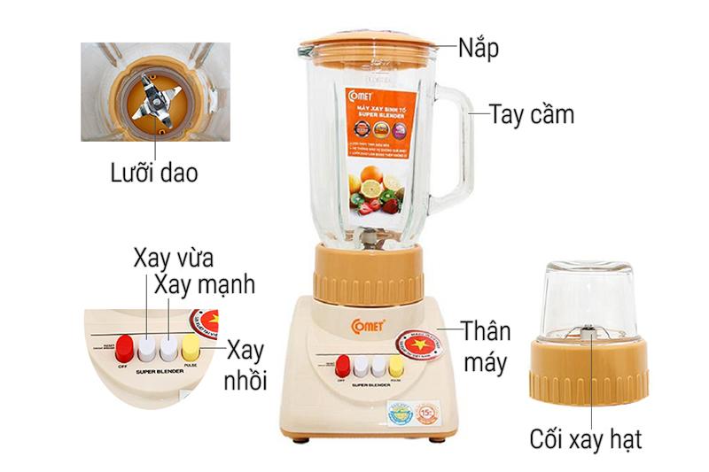 Máy xay sinh tố COMET 1.25 lít CM9956 - Hàng chính hãng