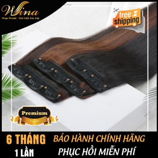 Tóc Kẹp Giả Thẳng Dài Bằng Tóc Thật 100%