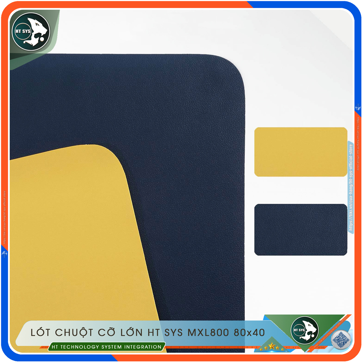 Miếng Lót Chuột HT SYS - Lót Chuột Cỡ Lớn 80x40 Và 90x45 - Chất Liệu PU Cao Cấp, Thiết Kế 2 Mặt Tiện Lợi - Chất Liệu Chống Trơn Trượt, Nhăn, Bám Bụi - Hàng Chính Hãng