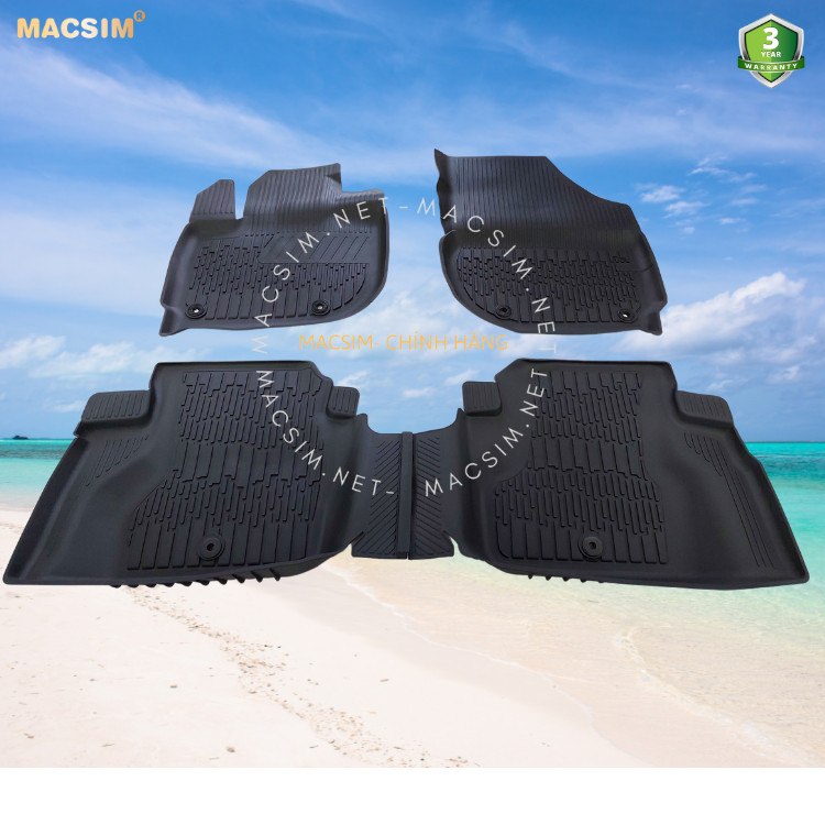 Thảm lót sàn ô tô nhựa TPE Silicon Honda City 2019+ Black Nhãn hiệu Macsim
