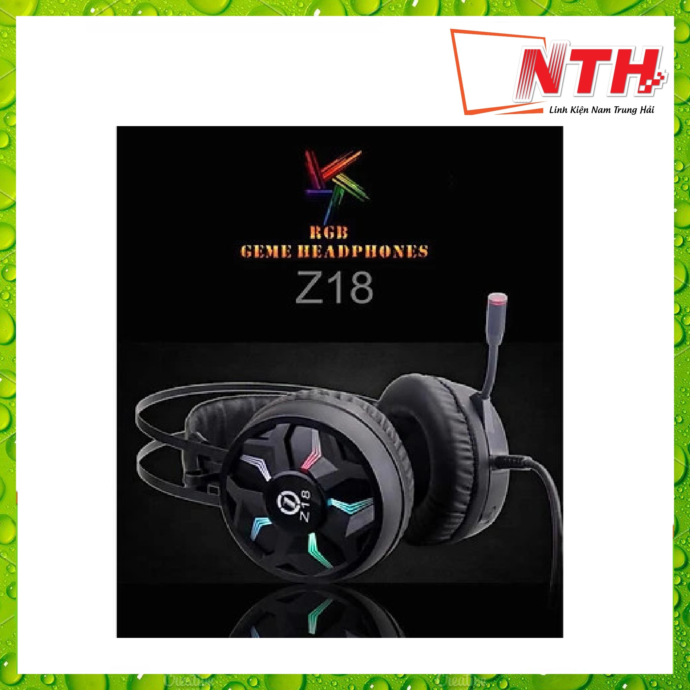 Tai nghe Z18 led RGB âm thanh cổng 3.5 - Thích hợp 3 in 1 cổng USB CHUYÊN PHÒNG GAME - NTH