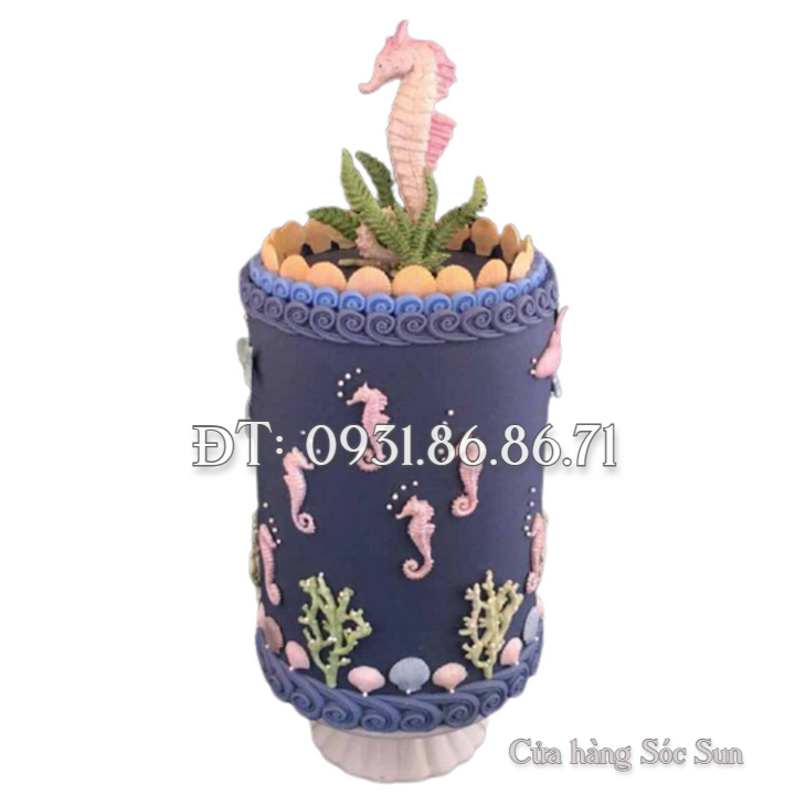 Khuôn silicon cá biển, san hô, rong biển - Mã số 1098