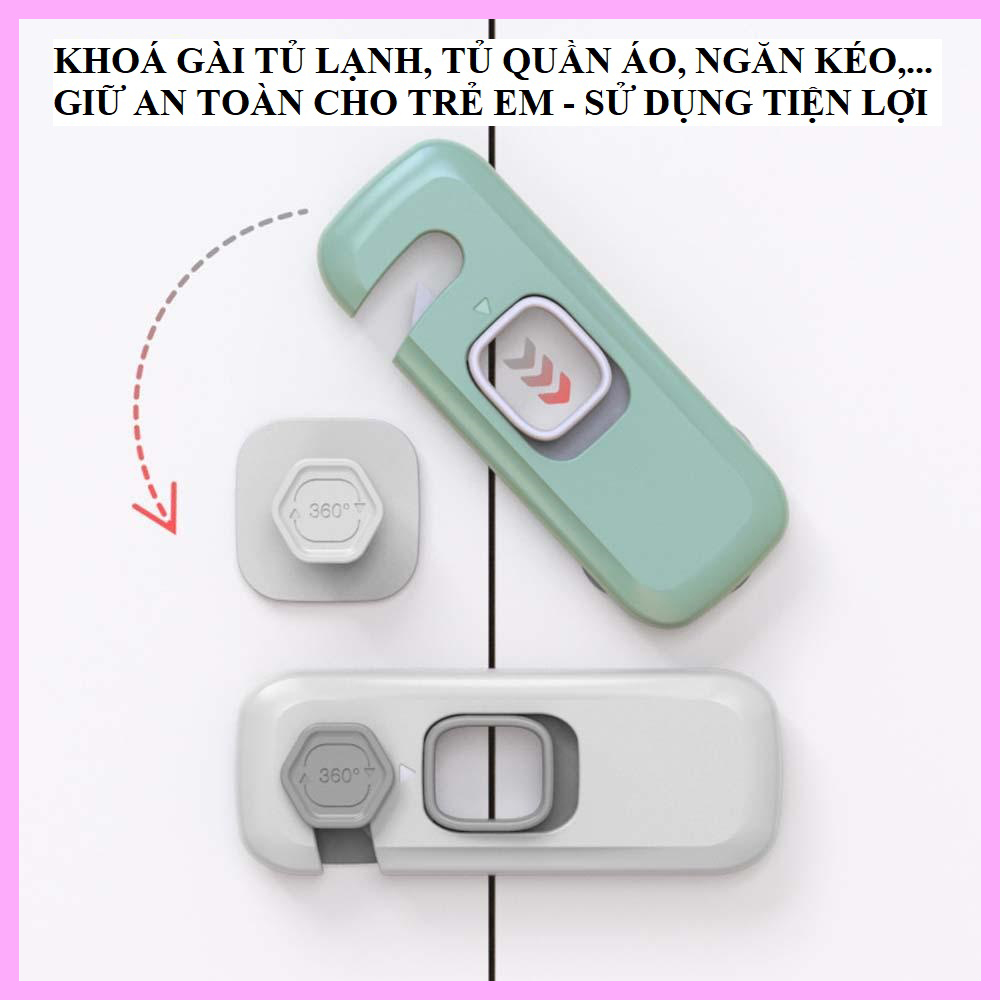 Khóa gài cánh tủ, ngăn kéo, tủ lạnh - tiện dụng, an toàn cho bé