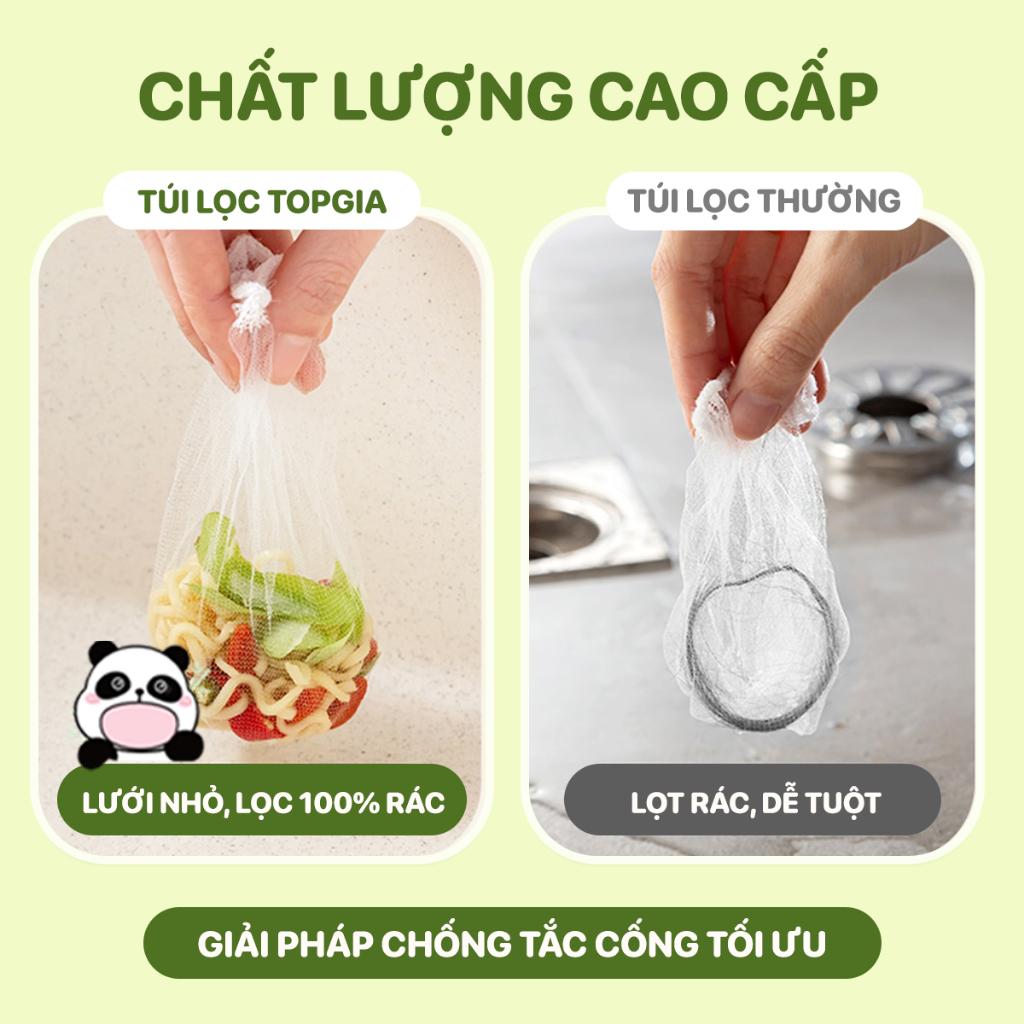 100 túi lọc rác bồn rửa chén TOPGIA, giỏ lưới tiện lợi, giữ cho chậu rửa luôn sạch sẽ