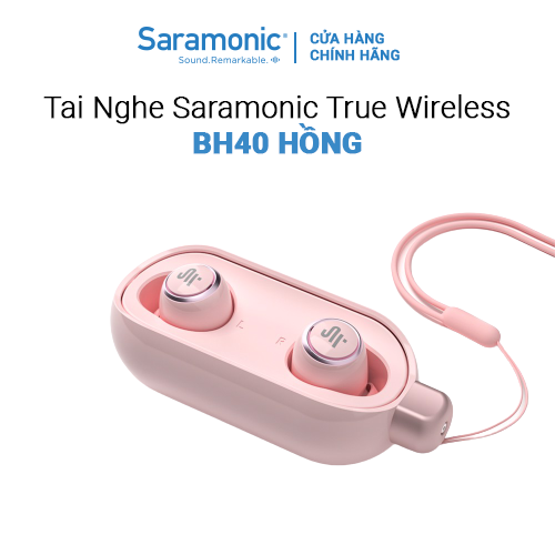 Tai Nghe True Wirelss Saramonic BH40 Chơi Game, Độ Trễ Thấp, Bluetooth 5.2 - Hàng Chính Hãng