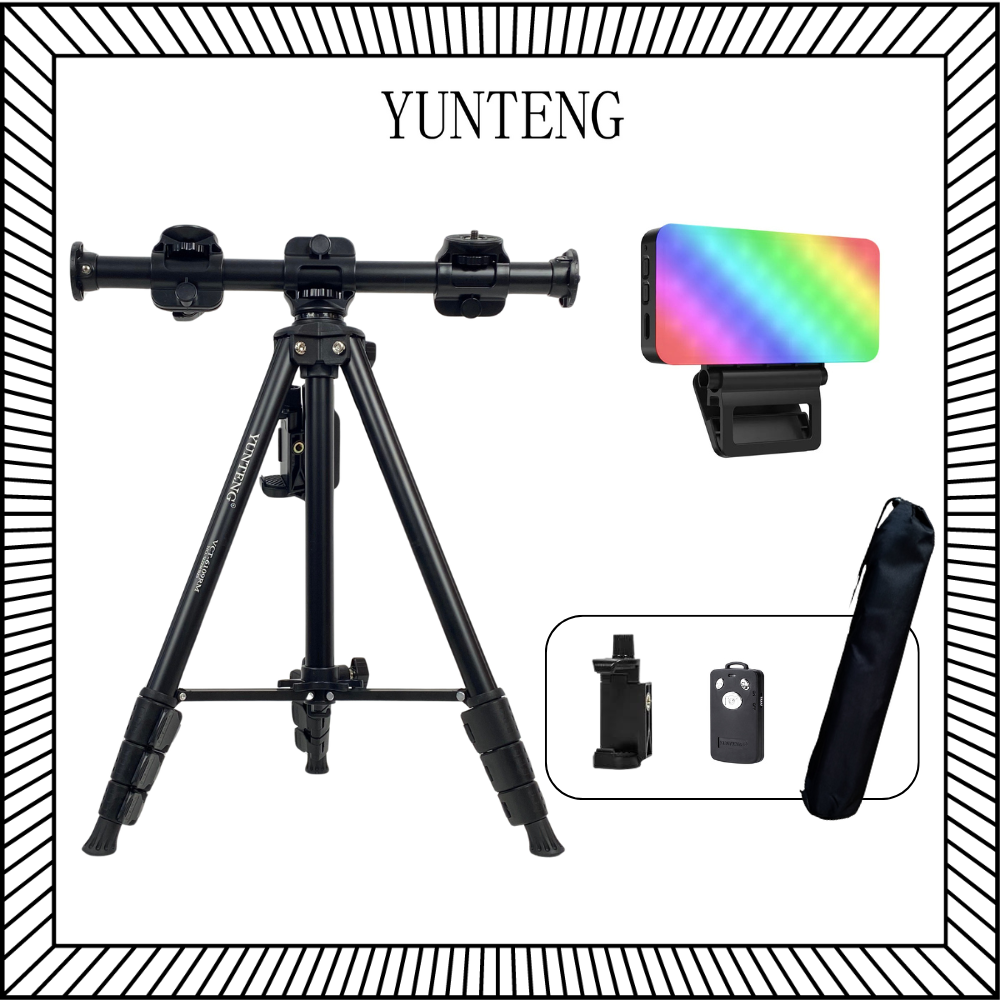 Combo Tripod 6109 và Đèn trợ sáng RGB Z1 - Phụ kiện hỗ trợ quay video, chụp ảnh chuyên nghiệp - Hàng chính hãng
