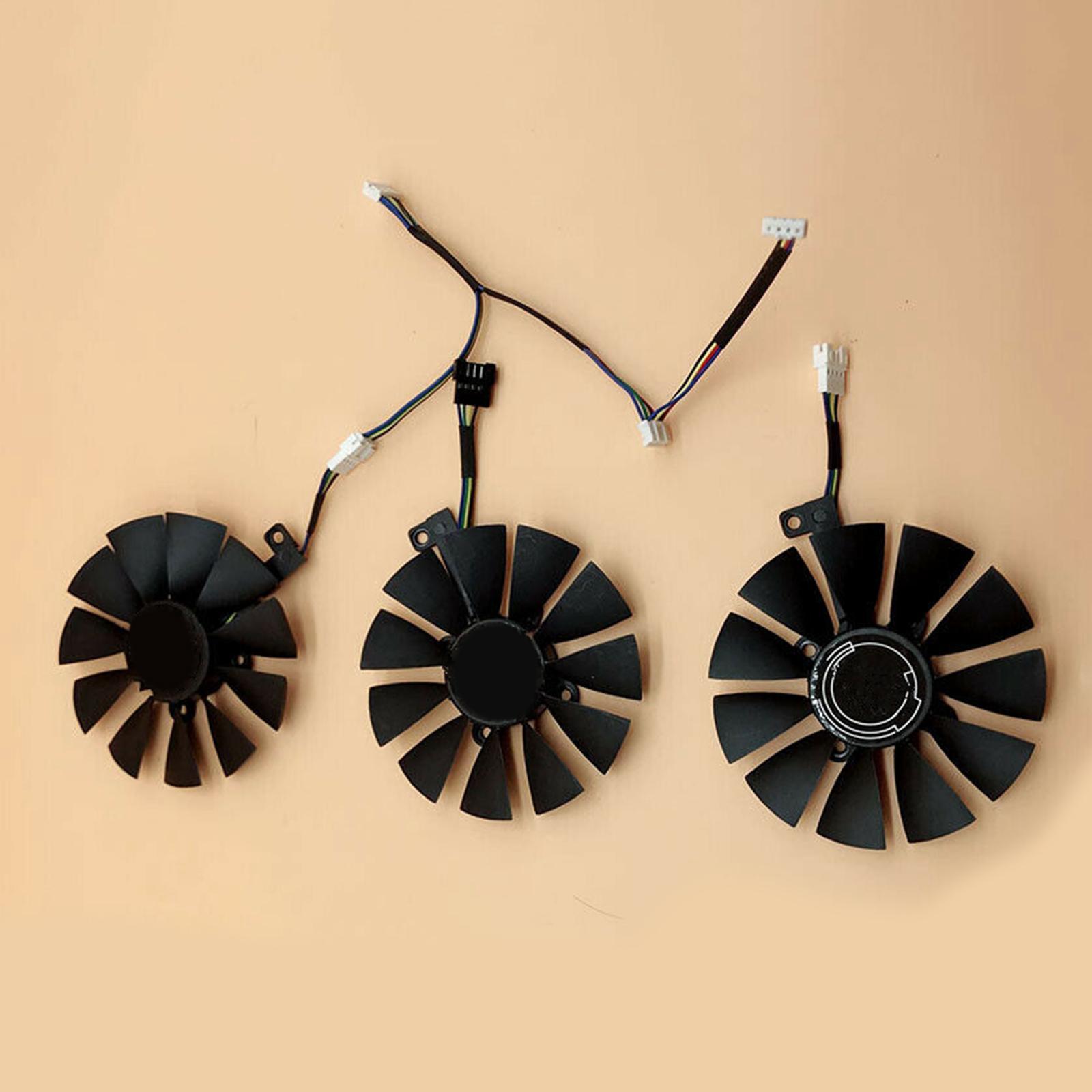 3x Computer Graphics Card Cooling Fan for ASUS Strix GTX 980ti GTX 1060