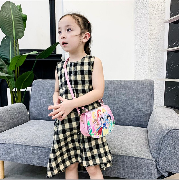 Túi trẻ em đẹp in hình công chúa ELSA và ANA đáng yêu. Túi đeo vai cho bé gái quai hạt ngọc, sang chảnh, đáng yêu. Dễ phối đồ (Được chọn màu và hình)