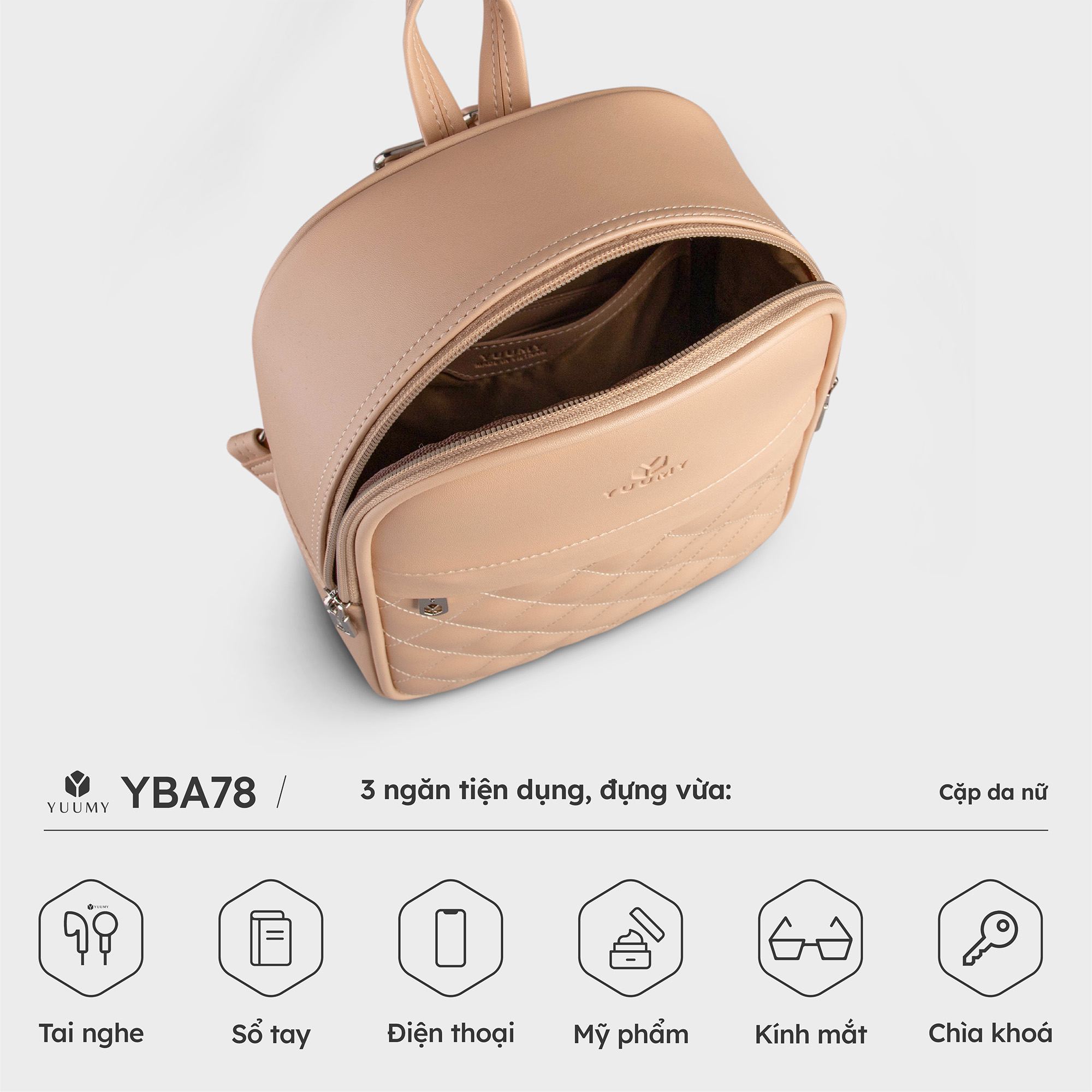 Balo nữ YUUMY ( Họa tiết dễ thương Seasand YBA78 )
