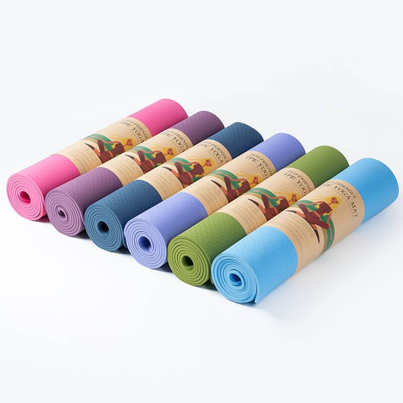 Thảm yoga TPE 1 lớp 6 li  (1 cái) , tạng túi đựng thảm