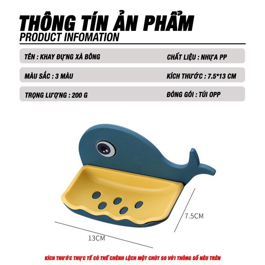Giá Treo Nhà Tắm Khay Kệ Xà Bông Hình Cá Heo Dán Tường - Khô Ráo, Tiện Lợi, Siêu Dính