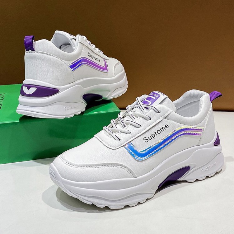 Giày Thể Thao Nữ MWC Sneaker Da Đế Cao Phối Màu Trẻ Trung Năng Động NUTT- 0665