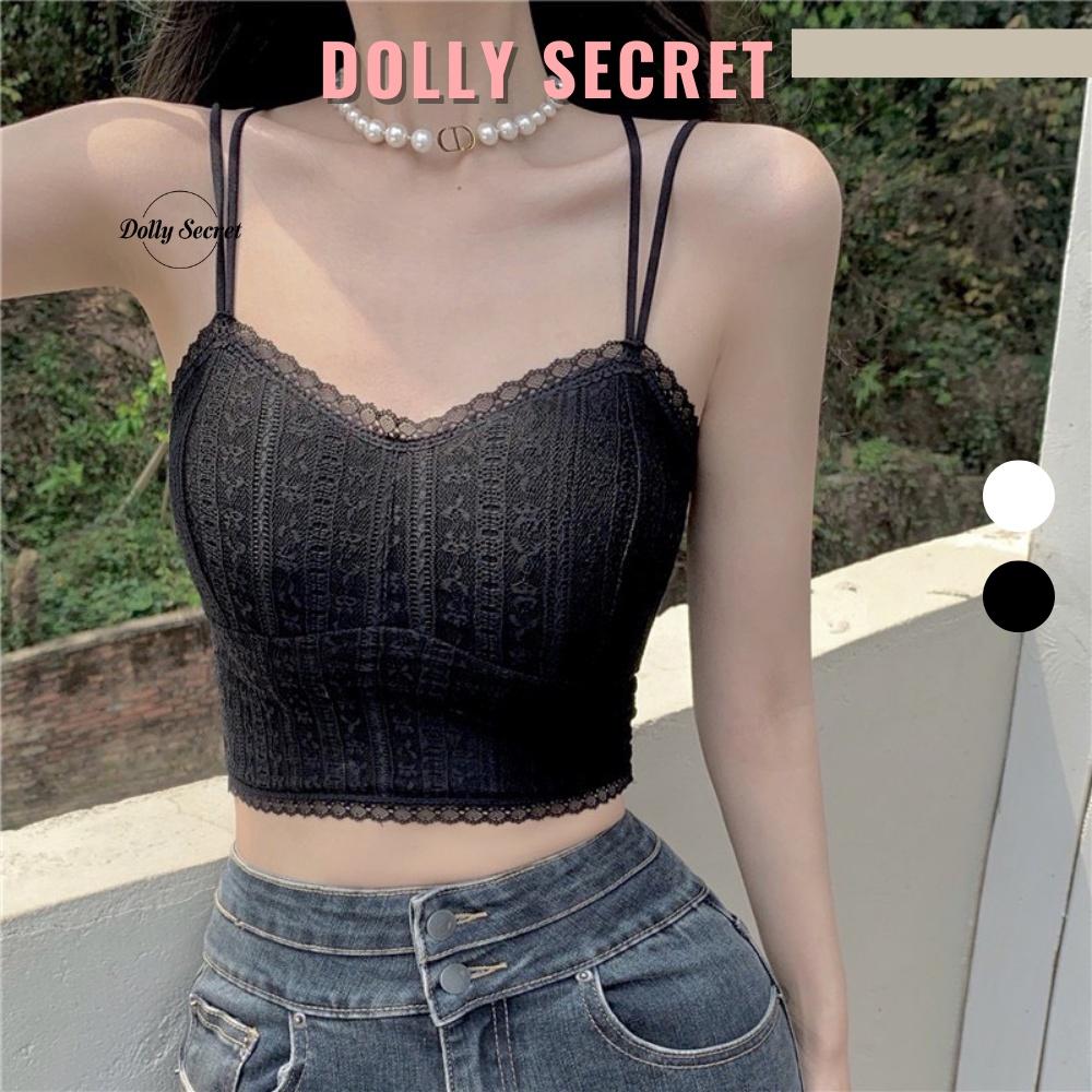 Áo Bra ren nữ DOLLY SECRET 2 dây phong cách Hàn Quốc có đệm A30