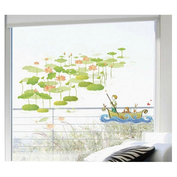 Decal Dán Tường Đầm Sen 4 PK201 35 x 50 cm