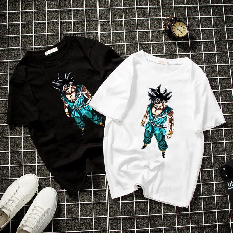 Áo thun unisex goku cá tính màu trắng 2019T800