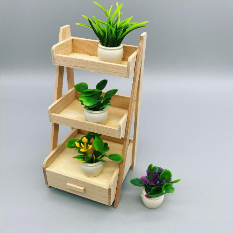 KHO-HN * Mô hình chậu cây hoa mini trang trí nhà búp bê, bàn làm việc, tiểu cảnh, terrarium, DIY