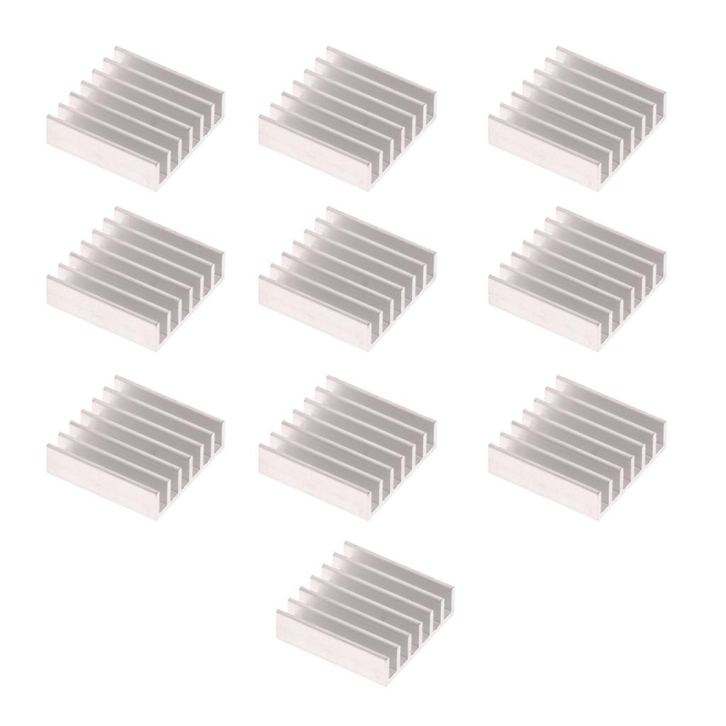 10pcs Aluminum Heatsink Cooler Board Cooler Cooling LED/IC Heat Sinks