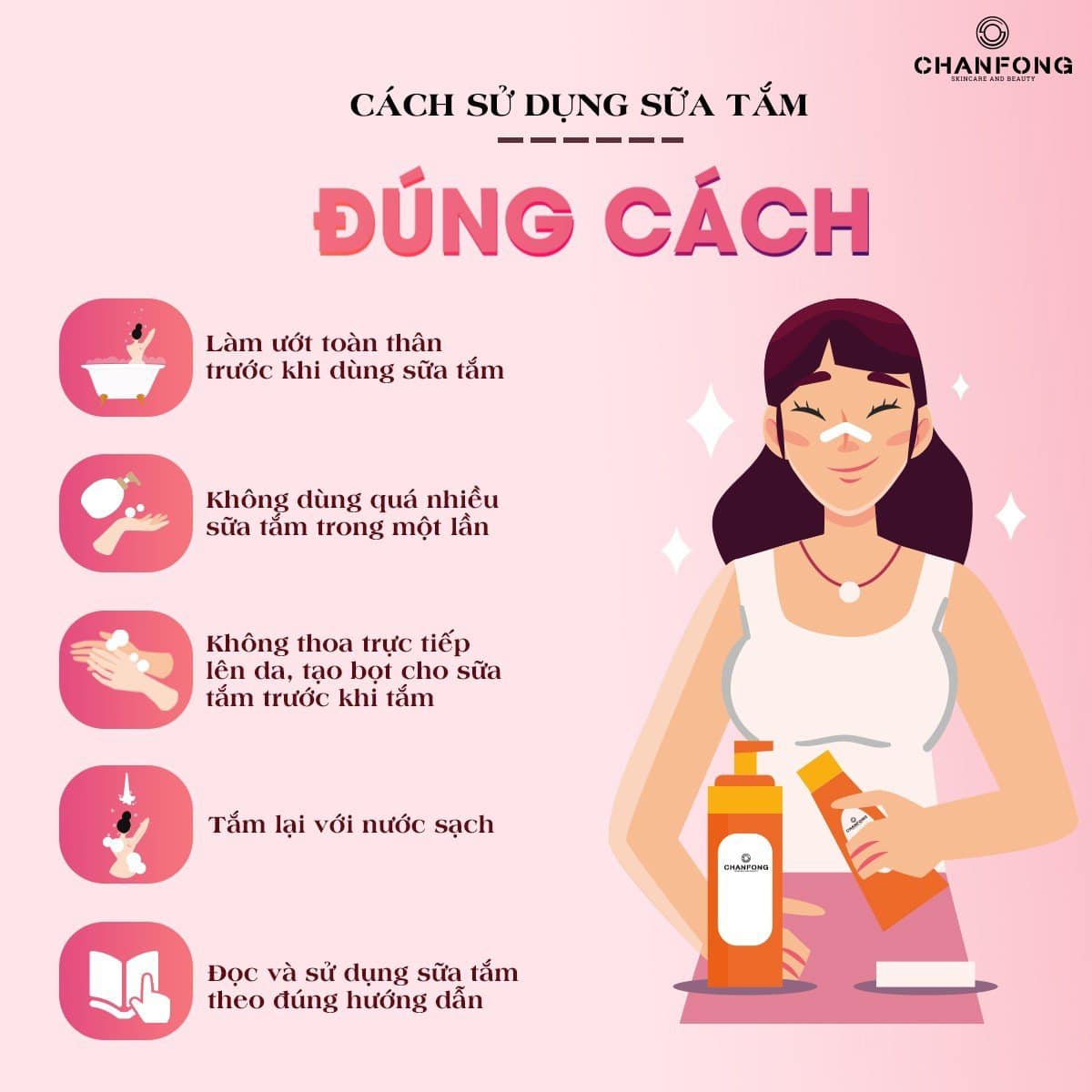 Sữa tắm Gel Cánh hoa hồng tươi Chanfong Thái Lan Dream Girl - 850ml