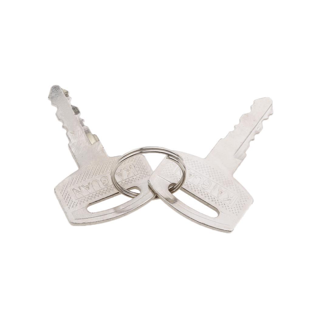 12X Universal 12V Ignition Cylinder Switch 2 Keys  for Car Truck