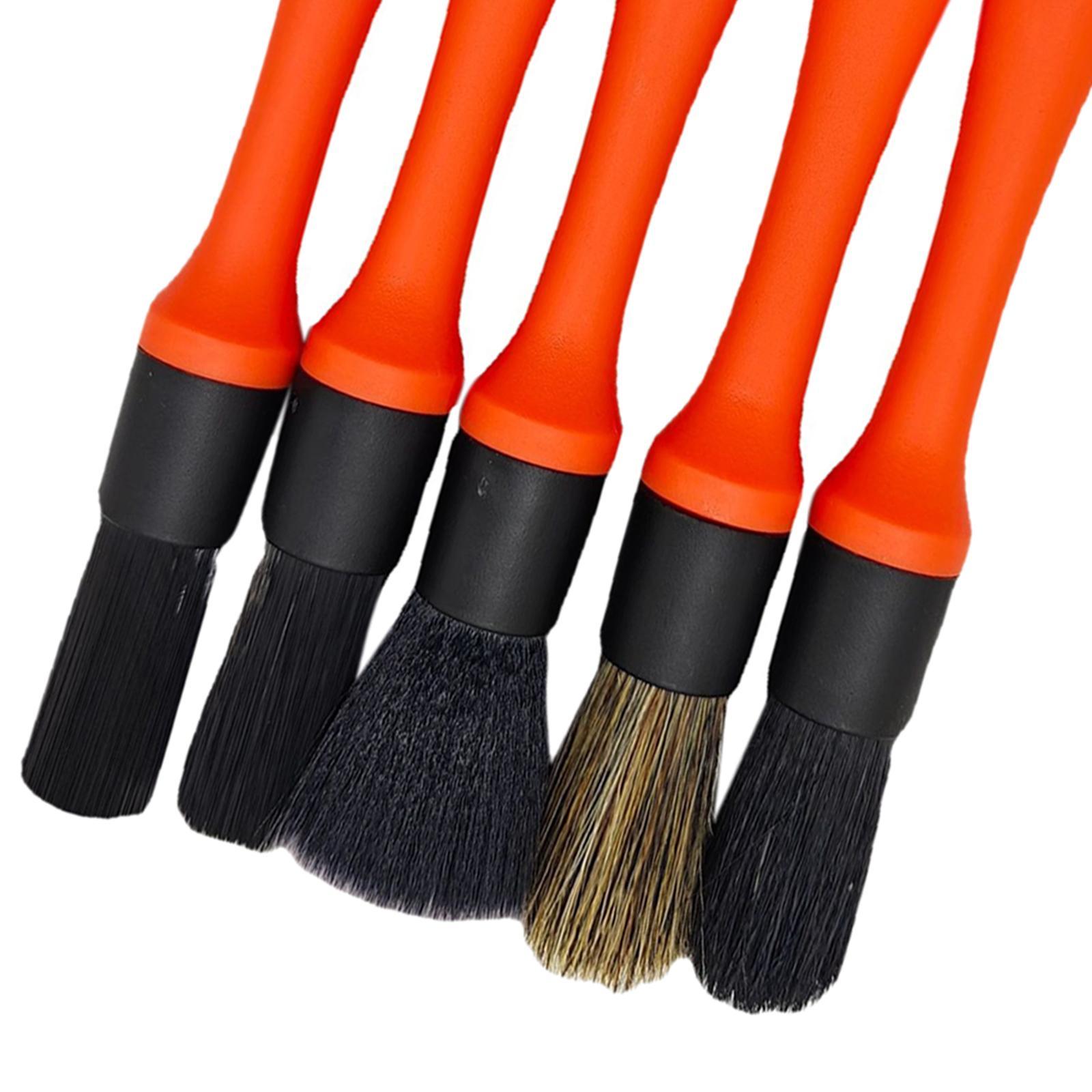 5x Auto Detailing Brushes Premium for Dashboard Vehicle Cleaning Engine
