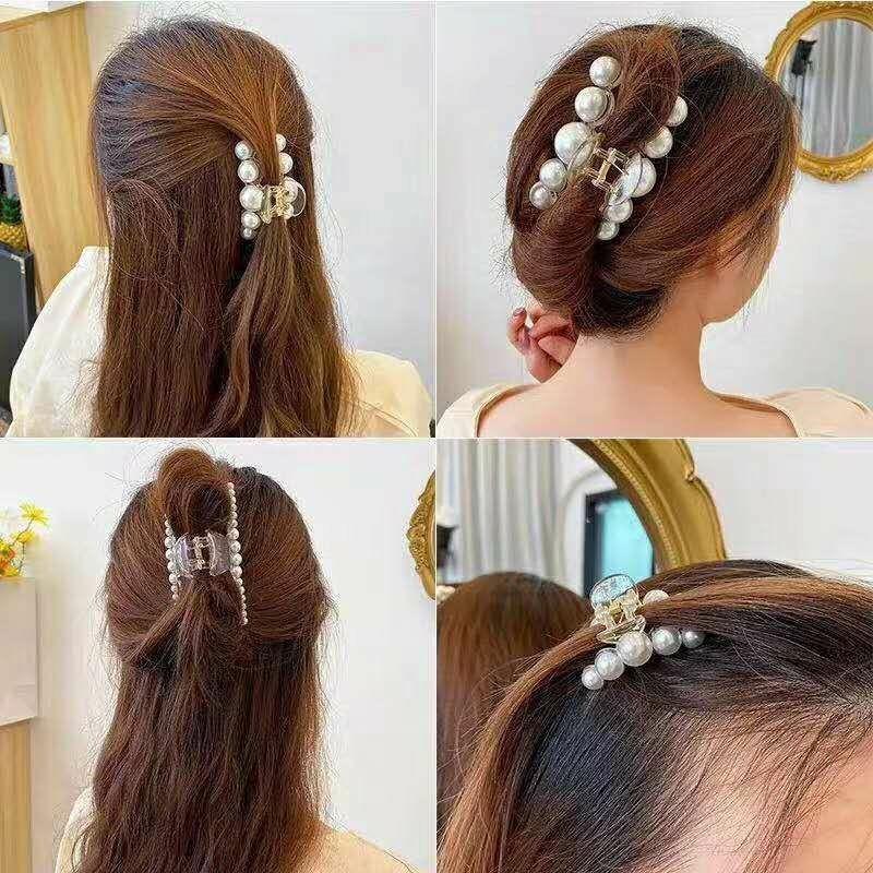 PVN27191 Set 7 kẹp tóc nữ đính hạt trai phong cách Hàn Quốc T2