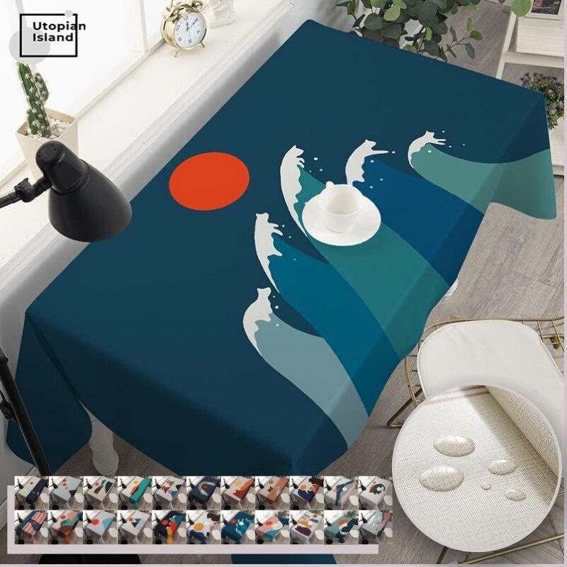 Rectangular Tablecloths Morandi Table Cover Anti-stain Tablecloth For Table For Kitchen Tablecloth Waterproof Wedding Decoration