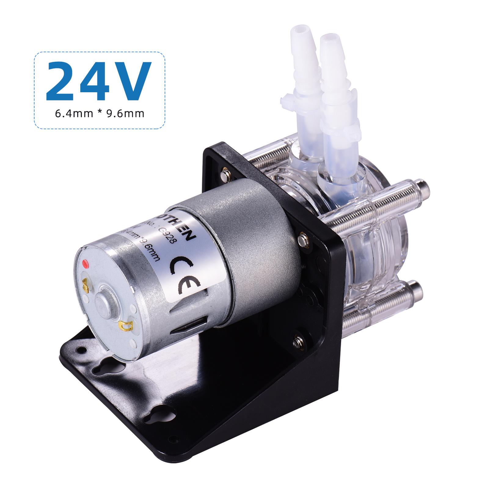 GROTHEN DC 24V Peristaltic Pump with Silicone Tubing High Flow Water Liquid Pump Dosing Vacuum Pump Self-Priming