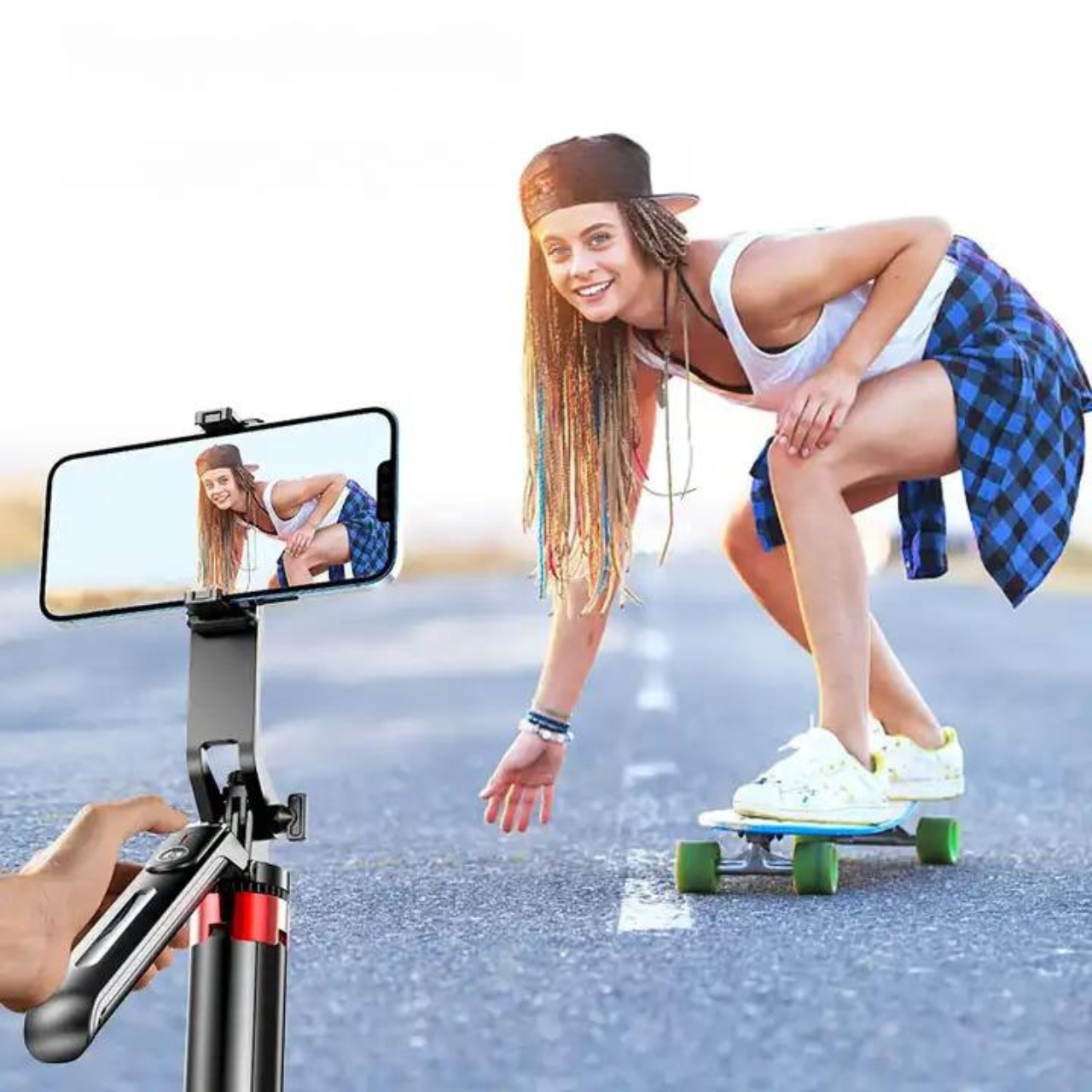 Gậy selfie tích hợp chân tripod cao 1m8 kèm phụ kiện chụp hình từ xa P185 - Hàng chính hãng