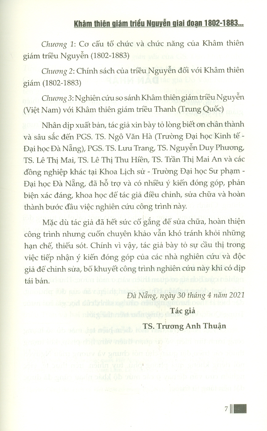 Khâm Thiên Giám Triều Nguyễn Giai Đoạn 1802-1883