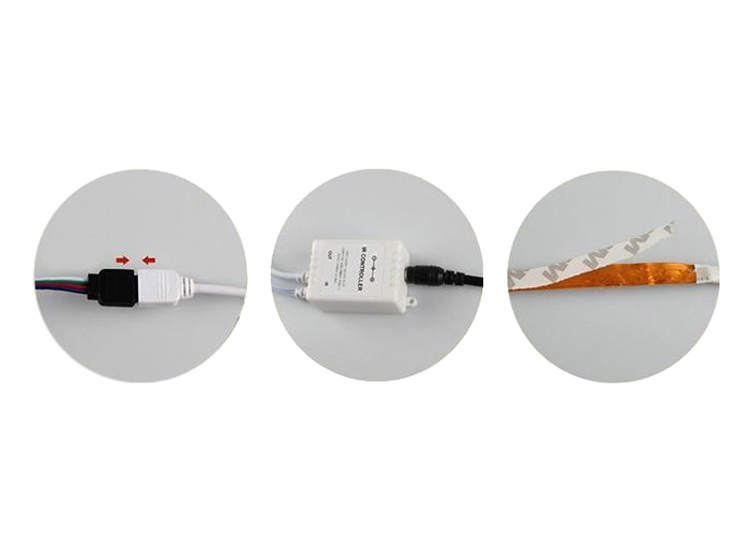 Bộ Đèn LED Dây Dán 5050 Phủ Keo Silicon Đổi 7 Màu V-L-D-RGB
