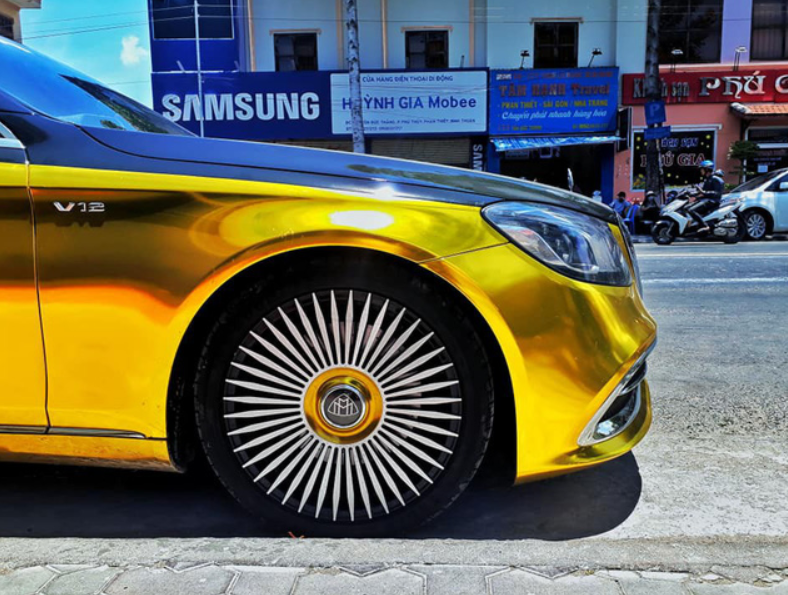 Logo chụp mâm, ốp lazang bánh xe ô tô Maybach - Mã: TY-MB