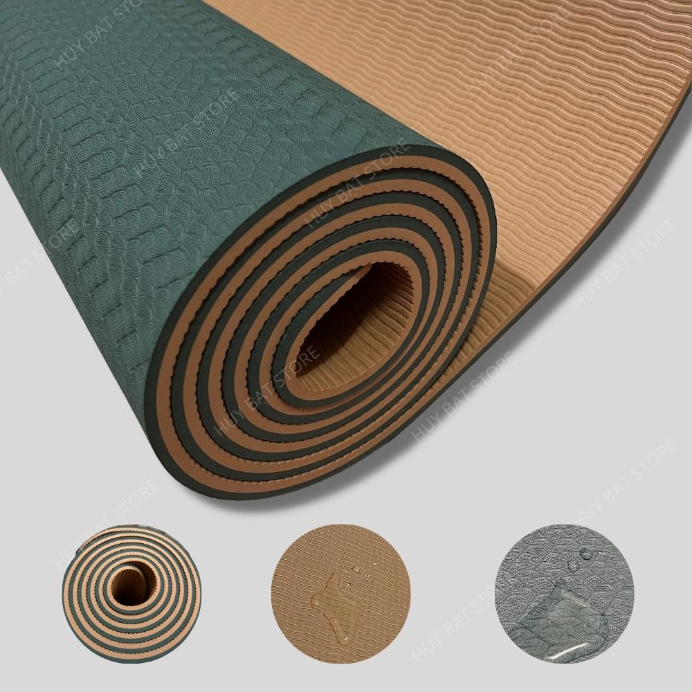 THẢM TẬP YOGA, GYM 2 LỚP + TÚI ĐỰNG THẢM TẬP YOGA - GIAO MÀU NGẪU NHIÊN.