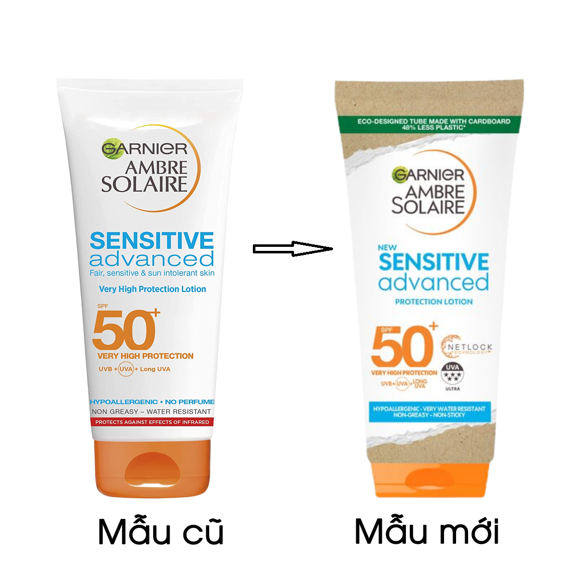 Kem chống nắng dành cho da nhạy cảm Garnier Ambre Solaire Sensitive Advanced - 200ml