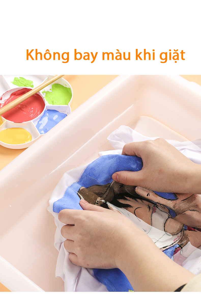 Bộ màu vẽ Vải, custom giày  set 12/18/24/36 màu - màu bền đẹp, không phai khi giặt (10ml)