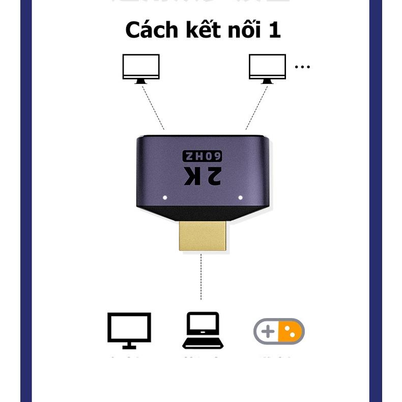 Đầu chia HDMI 1 ra 2 hỗ trợ 2k60hz - Hồ Phạm