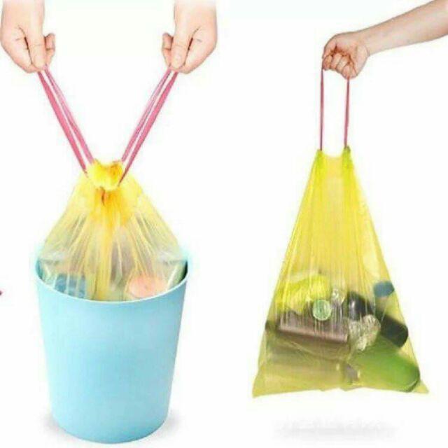 Combo 150 túi rác có dây rút, túi đựng có quai tiện dụng