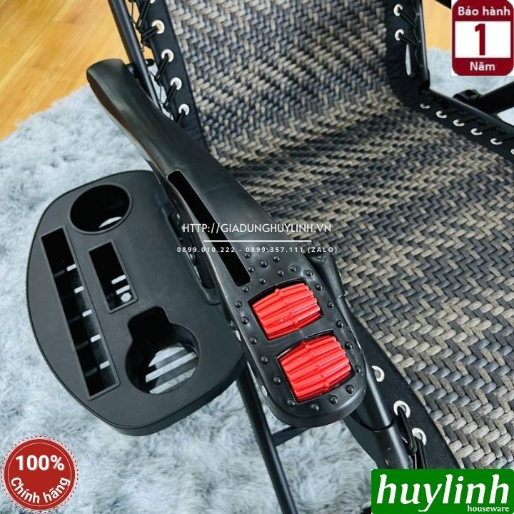 Ghế xếp gấp lưới vân mây đan thư giãn Sumika 636A - Kèm con lăn massage tay - Tải trọng 300kg - Hàng chính hãng