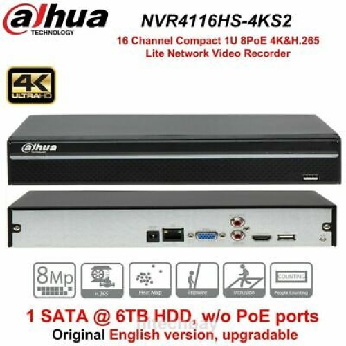 Đầu Ghi IP 4K 16 Kênh Dahua NVR4116HS-4KS2,Hàng chính hãng DSS