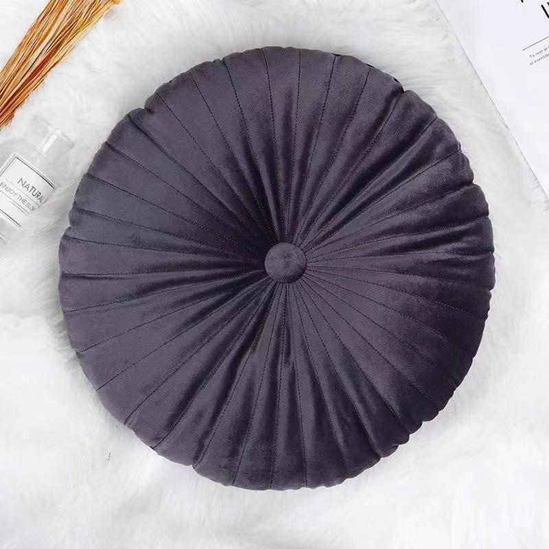 Gối Tựa Lưng Hình Tròn Bằng Nhung Trang Trí Ghế Sofa/Nhà Cửa