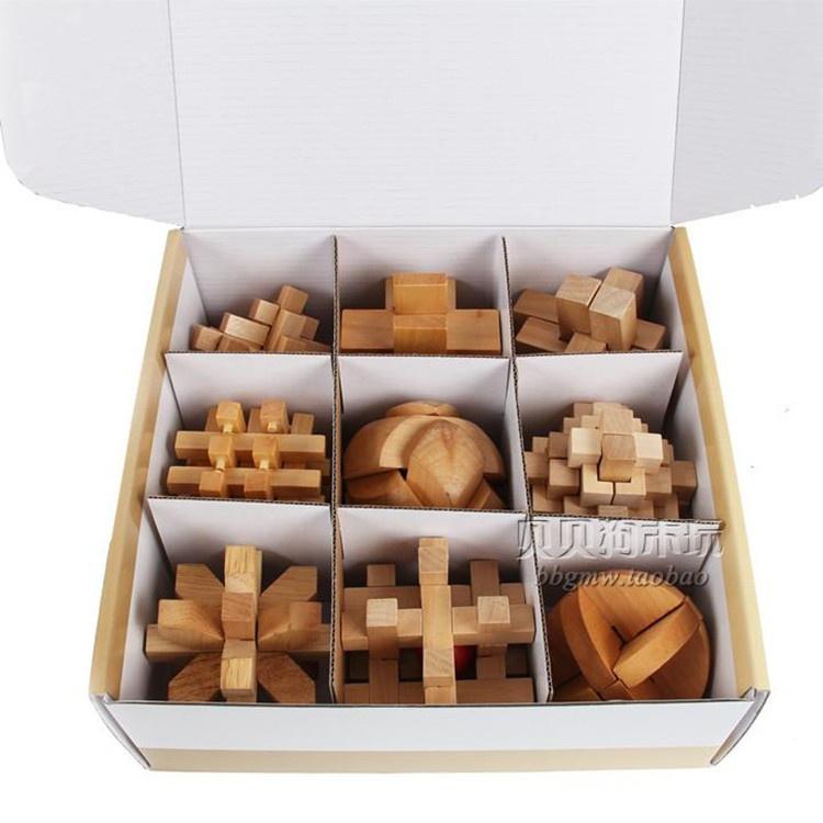 Bộ Đồ Chơi Khóa Khổng Minh Khóa Lỗ Ban 09 Món Thách Thức Mọi Lứa Tuổi