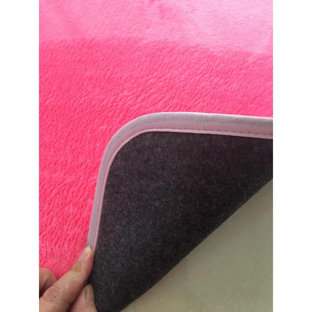 Thảm Nhung Màu Hồng | 100x160cm | Thảm Trang Trí Phòng Khách - Phòng Ngủ - Thảm Trải Sofa - Thảm Dành Cho Bé