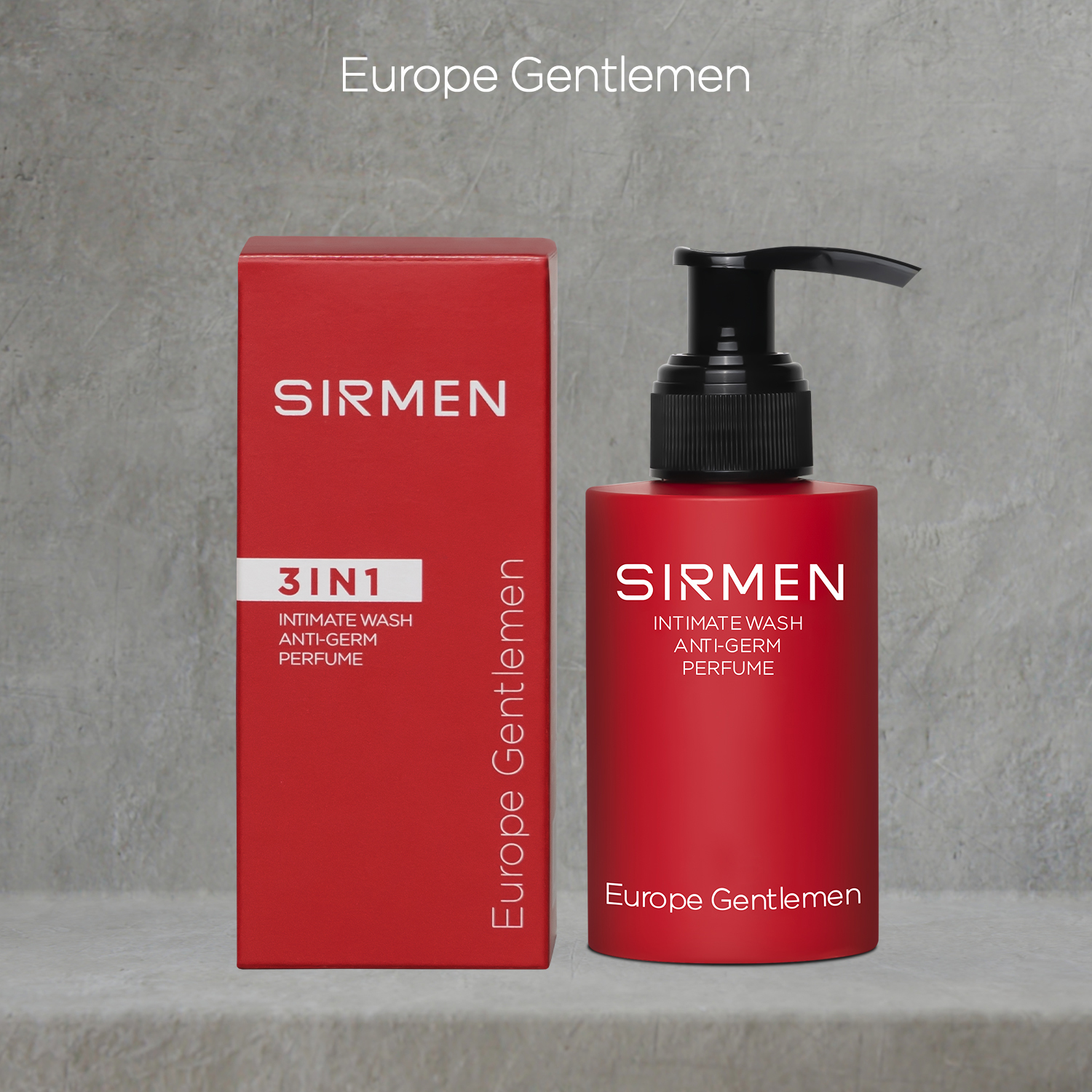 [Combo Amsterdam Europe] Dung dịch vệ sinh nam &amp; Sữa rửa mặt SIRMEN Europe Gentlemen dòng cao cấp chiết xuất tự nhiên công nghệ EU-Nano đậm đặc gấp 2 lần