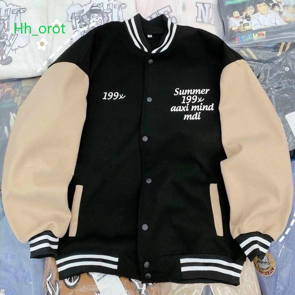 Áo khoác nỉ bomber Unisex cổ chun mẫu s199x hàng chuẩn